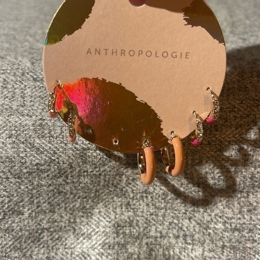 Anthropologie Hoop Set Earrings. NWT
